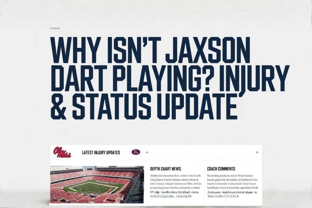 why isn't jaxson dart playing